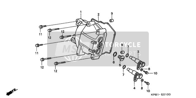 Honda NSS250 2002 Cylinder Head Cover for a 2002 Honda NSS250